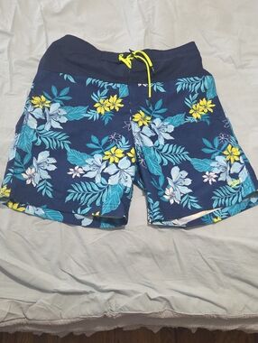 Speedo Navy Blue Athletic Swim Shorts with Mesh Lining